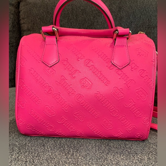 Juicy Couture Pink Flash Not Your Babe Satchel Crossbody Bag -NWT - Picture 5 of 10